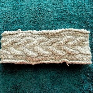 Gray cozy, soft headband.